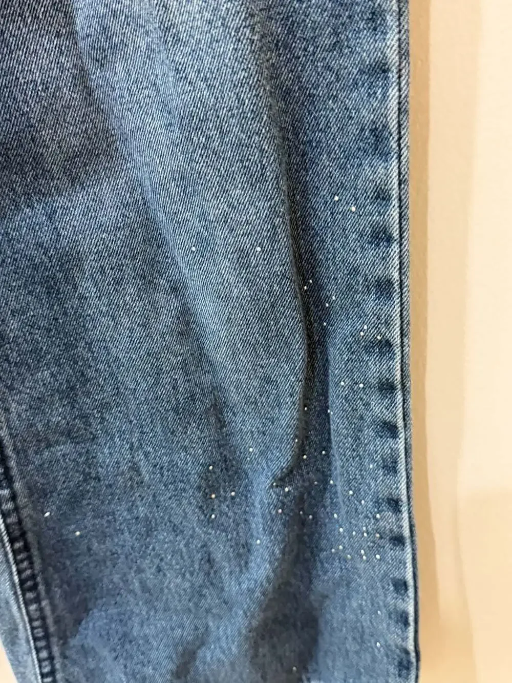 Justice Girls Wide Leg Jeans with Rhinestuds Size 8